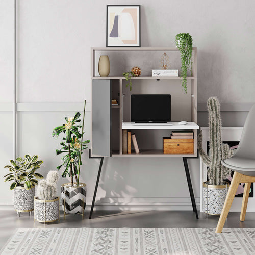 Birou OPTIMUS 2 rafturi 1 ușă 84 x 29 cm, Opțiuni culoare