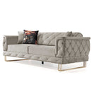 Canapea extensibilă TOSCA 3 locuri 220 cm, material:Catifea, picioarelor:Metal,