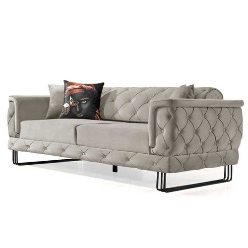 Canapea extensibilă TOSCA 3 locuri 220 cm, material:Catifea, picioarelor:Metal,