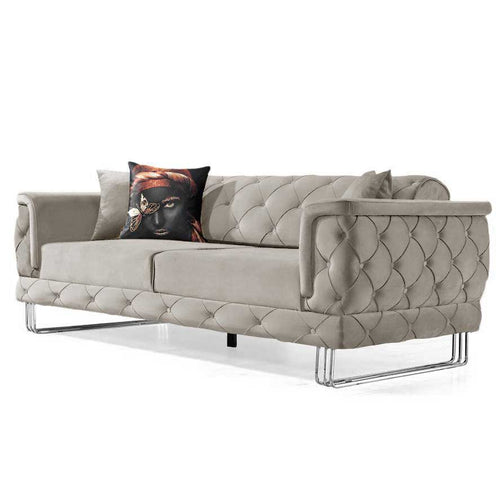 Canapea extensibilă TOSCA 3 locuri 220 cm, material:Catifea, picioarelor:Metal,