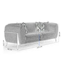 Canapea 3 locuri ESILA 225 cm, Opțiuni culoare - Maroom