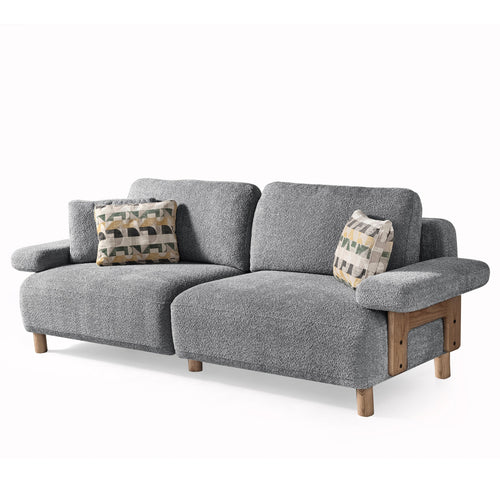 Canapea LAVA  , Țesătură modernă și moale, picioarelor: Lemn