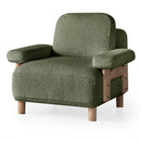 Fotoliu  LAVA  , Țesătură modernă și moale, picioarelor: Lemn  1   , din perspectiva