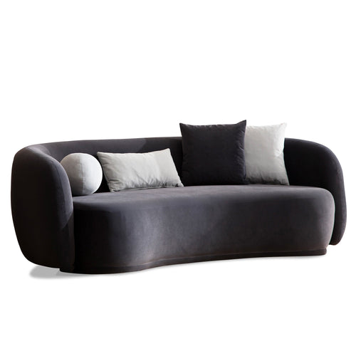 Canapea MUFFIN-MR, Opțiuni culoare, Material : Catifea  Picior&nbsp : Metal Argintiu, Pernă Pentru Spate : Burete moale