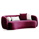 Canapea MUFFIN-MR, Opțiuni culoare, Material : Catifea  Picior&nbsp : Metal Argintiu, Pernă Pentru Spate : Burete moale