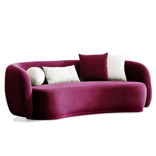 Canapea MUFFIN-MR, Opțiuni culoare, Material : Catifea  Picior&nbsp : Metal Argintiu, Pernă Pentru Spate : Burete moale