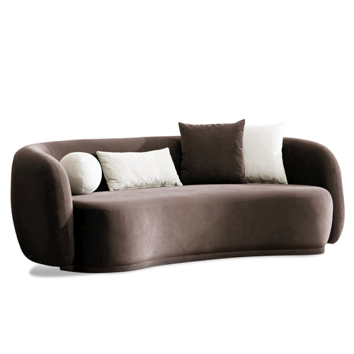 Canapea MUFFIN-MR, Opțiuni culoare, Material : Catifea  Picior&nbsp : Metal Argintiu, Pernă Pentru Spate : Burete moale