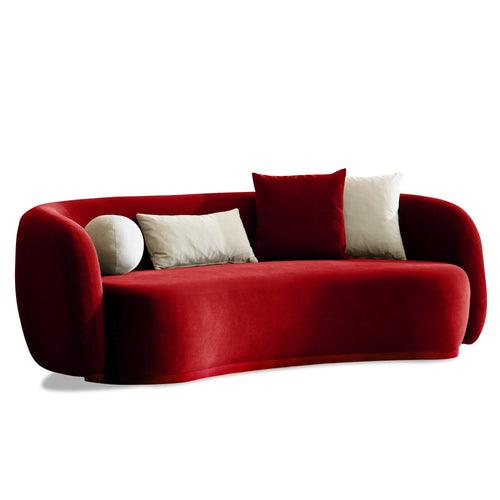 Canapea MUFFIN-MR, Opțiuni culoare, Material : Catifea  Picior&nbsp : Metal Argintiu, Pernă Pentru Spate : Burete moale