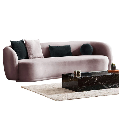 Canapea MUFFIN-MR, Opțiuni culoare, Material : Catifea  Picior&nbsp : Metal Argintiu, Pernă Pentru Spate : Burete moale