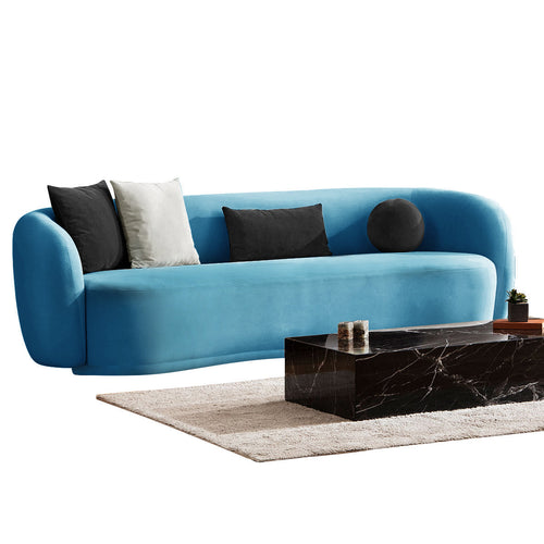 Canapea MUFFIN-MR, Opțiuni culoare, Material : Catifea  Picior&nbsp : Metal Argintiu, Pernă Pentru Spate : Burete moale