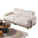 Canapea PANDA extensibil 3 locuri  textură modernă boucle picioarelor: Lemn. extensibila