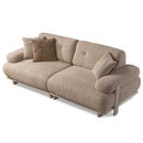 Canapea PANDA extensibil 3 locuri  textură modernă boucle picioarelor: Lemn. extensibila