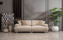 Canapea PANDA extensibil 3 locuri  textură modernă boucle picioarelor: Lemn. extensibila