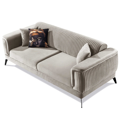 Canapea extensibilă BUTTERFLY 3 locuri  220 cm , material:Catifea,  picioarelor: Metal, din sus