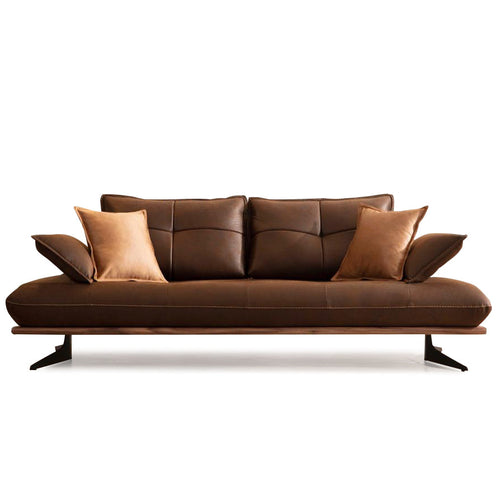 Canapea extensibilă TESLA,  senzația de piele natural, Picioarele : din metal vopsit în câmp electrostatic. , extensibila detalie ,