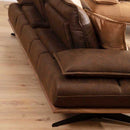 Canapea extensibilă TESLA,  senzația de piele natural, Picioarele : din metal vopsit în câmp electrostatic. , extensibila detalie ,  din spate