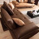 Canapea extensibilă TESLA,  senzația de piele natural, Picioarele : din metal vopsit în câmp electrostatic. , extensibila detalie ,  , spatar extins