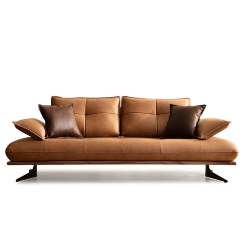 Canapea extensibilă TESLA,  senzația de piele natural, Picioarele : din metal vopsit în câmp electrostatic. , extensibila detalie , din fata