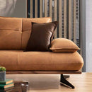 Canapea extensibilă TESLA,  senzația de piele natural, Picioarele : din metal vopsit în câmp electrostatic. , extensibila detalie ,   cu perna