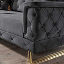 Canapea extensibilă TOSCA 3 locuri 220 cm, material:Catifea, picioarelor:Metal, detalie