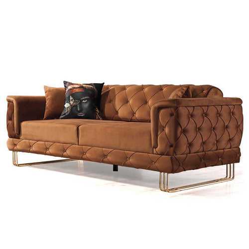 Canapea extensibilă TOSCA 3 locuri 220 cm, material:Catifea, picioarelor:Metal,