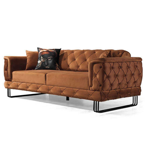 Canapea extensibilă TOSCA 3 locuri 220 cm, material:Catifea, picioarelor:Metal,