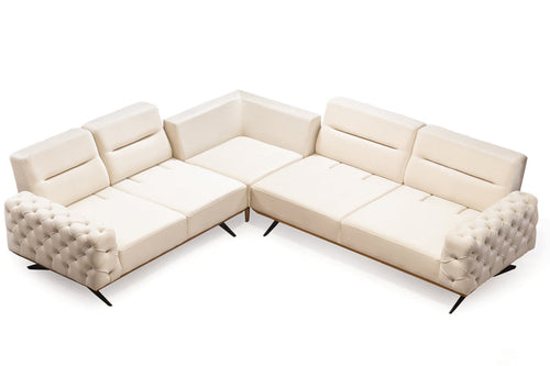 Colțar Extensibil 3+2 locuri HAVANA 300 x 260 cm, catifea țesătură aspect piele, Tipul picioarelor:Metal , extensibila detaliu  