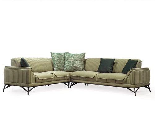 Colțar Extensibil 6 locuri MAGNUM 300 x 260 cm , material: Catifea, picioarelor: metal ,