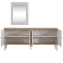 Comodă cu oglindă BRENNA 4 uși 200 x 81 cm - Maroom