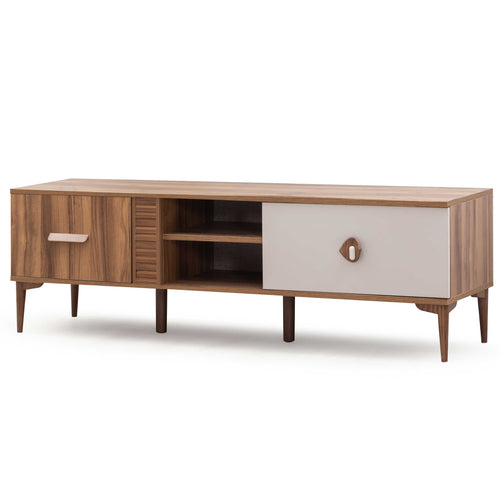 Comodă TV LEILA 2 rafturi 2 sertare 200 cm - Maroom