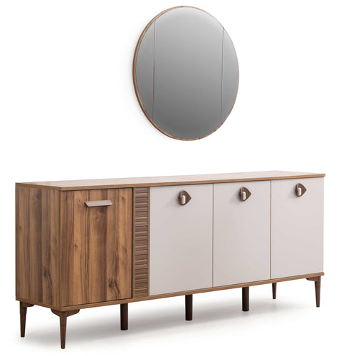 Comodă cu Oglindă LEILA 190 x 78 cm - Maroom