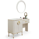 Comodă cu oglindă ECRU 2 uși 1 sertar 134 x 85 cm - Maroom