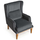 Fotoliu AVIVA 75 cm,  material Țesătură , picioarelor: Lemn  , din sus ,