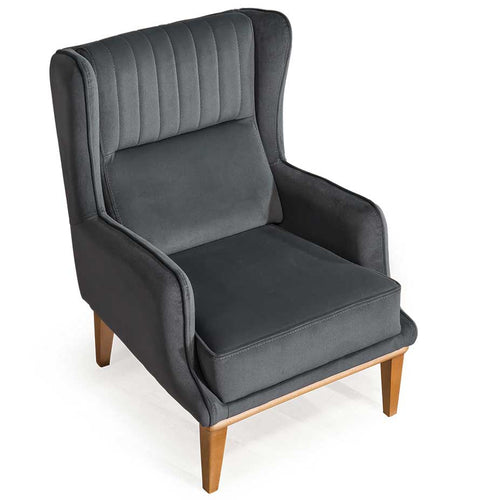 Fotoliu AVIVA 75 cm,  material Țesătură , picioarelor: Lemn  , din sus ,