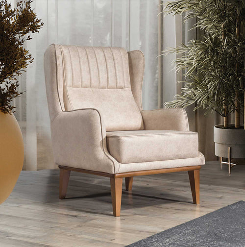 Fotoliu AVIVA fotoliu material Țesătură   , picioarelor: Lemn,