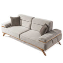 Canapea extensibilă 3 locuri AVIVA lemn picioare  textura Catifea    extensibila