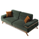 Canapea extensibilă 3 locuri AVIVA lemn picioare  textura Catifea    extensibila