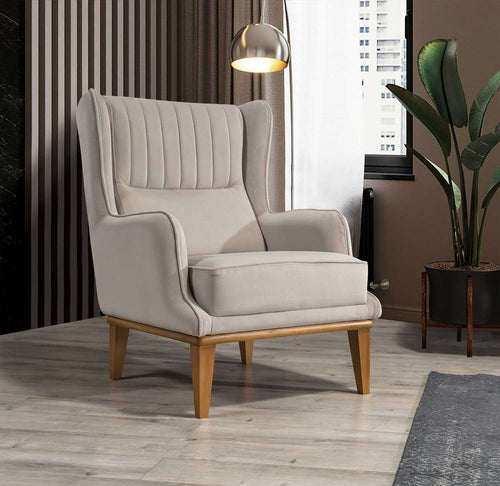 Fotoliu AVIVA fotoliu material Țesătură , picioarelor: Lemn,