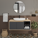 Dulap Baie suspendat cu chiuvetă ROSSY, MDF, Opțiuni Dimensiune