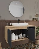 Dulap Baie suspendat cu chiuvetă ROSSY, MDF, Opțiuni Dimensiune