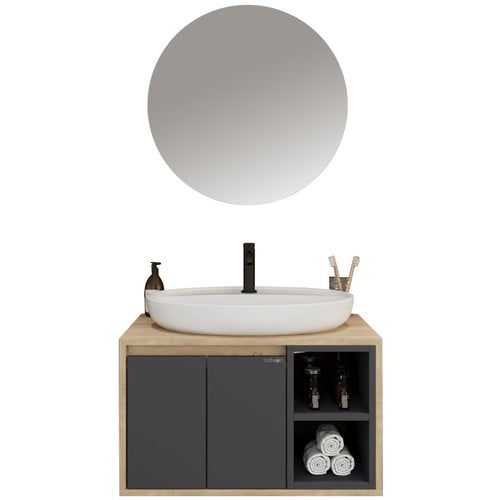 Dulap Baie suspendat cu chiuvetă ROSSY, MDF, Opțiuni Dimensiune