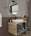 Dulap Baie suspendat cu chiuvetă ROSSY, MDF, Opțiuni Dimensiune