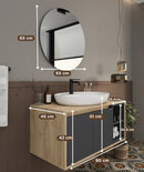 Dulap Baie suspendat cu chiuvetă ROSSY, MDF, Opțiuni Dimensiune