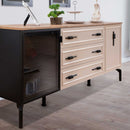 Comodă ORBIT cu oglindă 2 uși 3 sertare 190 x 81 cm - Maroom