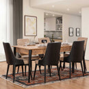 Set masă extensibilă ORBIT cu 6 scaune, 173 ( 208 ) x 90 cm - Maroom