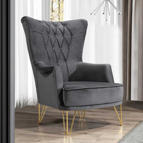 Fotoliu TOSCA , material:Catifea, picioarelor:Metal,  