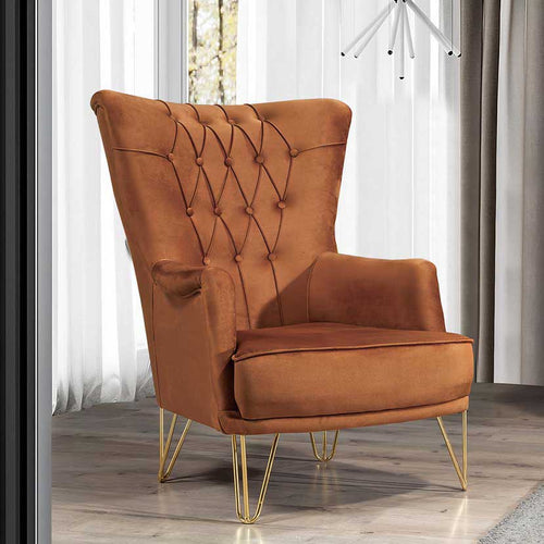 Fotoliu TOSCA , material:Catifea, picioarelor:Metal,