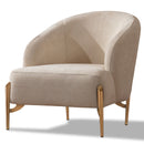 Fotoliu KAPPA, Opțiuni culoare, textură modernă boucle , picioarelor:Metal  gold