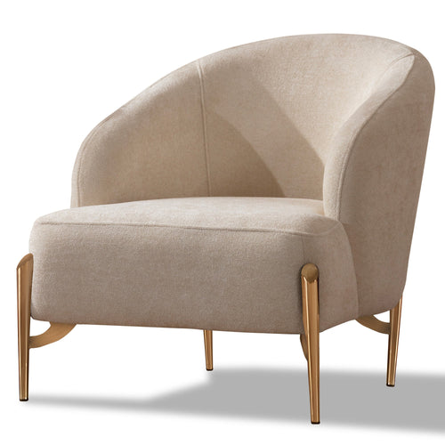 Fotoliu KAPPA, Opțiuni culoare, textură modernă boucle , picioarelor:Metal  gold