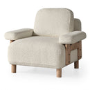 Fotoliu  LAVA  , Țesătură modernă și moale, picioarelor: Lemn  1   , din perspectiva